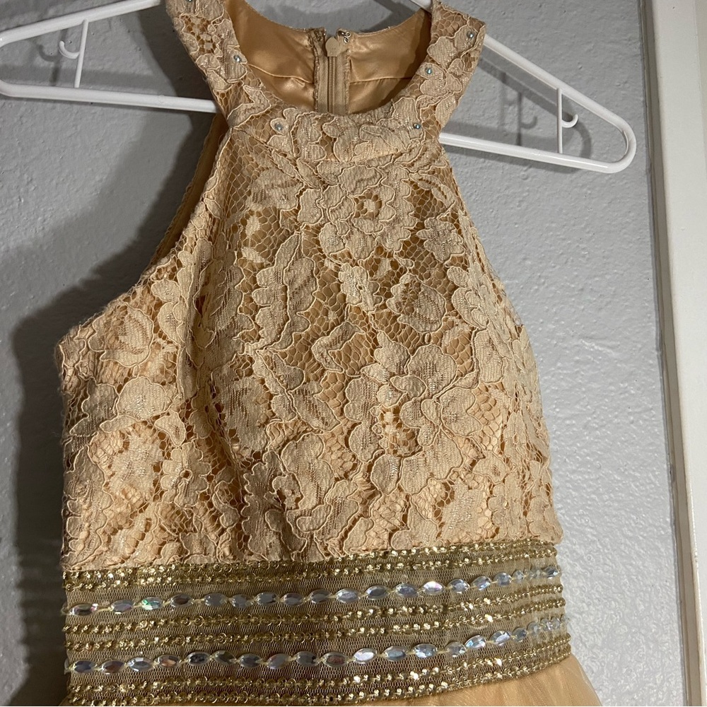 Champagne homecoming dress